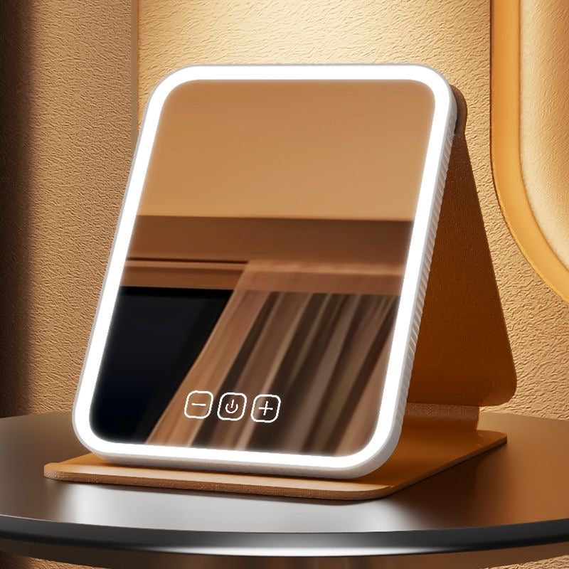 Miroir LED de Voyage Pliable & Rechargeable