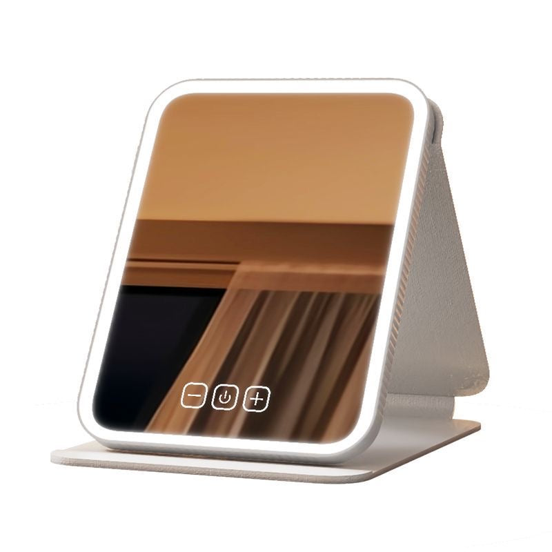 Miroir LED de Voyage Pliable & Rechargeable